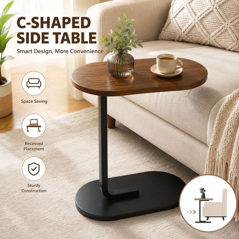 Oval Shaped 'C' Shaped Sofa Side Table Laptop Table Coffee Table Oval Shaped 'C' Shaped Sofa Side Table Laptop Table Coffee Table