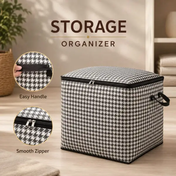 Grey Storage Bag (Best Quality) – Multipurpose Clothes & Blanket Storage Organizer