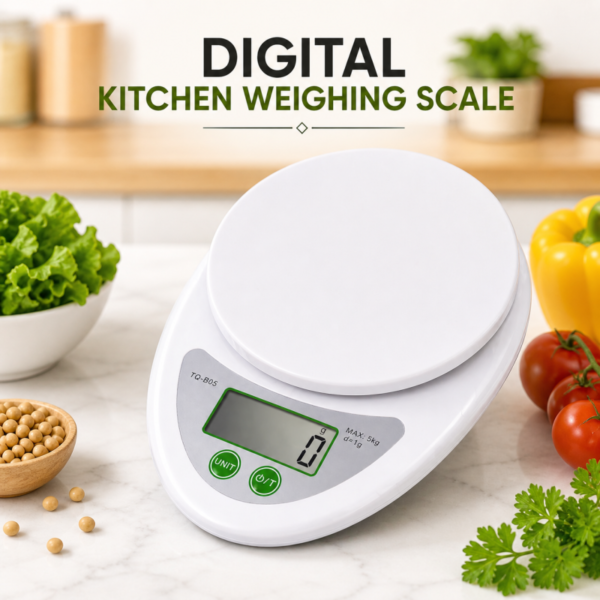 5KG Portable LED Digital Kitchen Scale with Tray | Food Weighing Scale | Gram & Ounce Electronic Balance