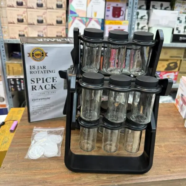18 Jar Rotating Spice Rack (Box Packing)