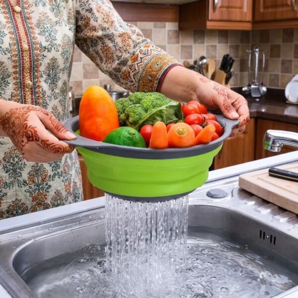 Foldable Silicone Colander Stainer Basket