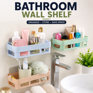 Multipurpose Kitchen Bathroom Shelf Wall Holder Storage Rack Space-Saving Design: Smart triangular shape fits perfectly into corners, maximizing unused space in your kitchen, bathroom, or laundry area.